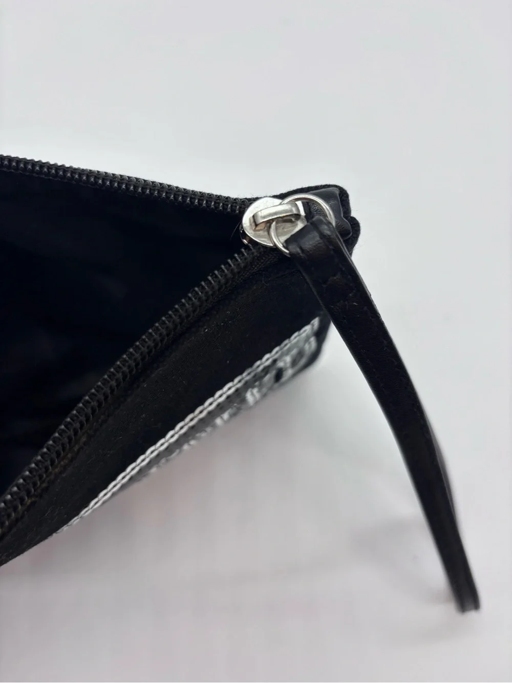 Victoria's Secret Black Wristlet with Silver Sequin Logo